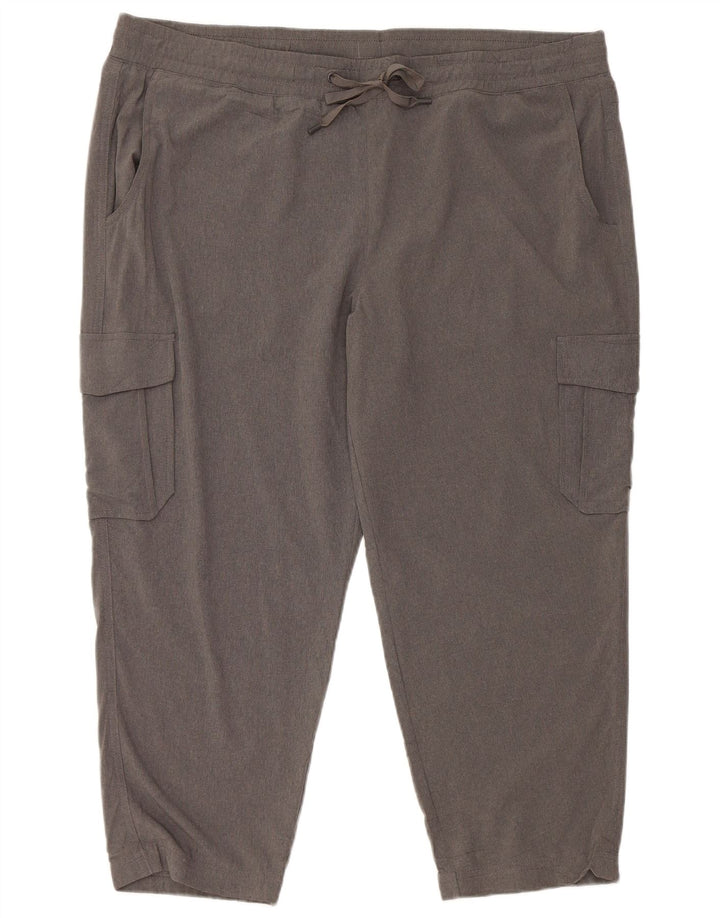 Eddie Bauer Pantaloni de trening Capri Cargo pentru femei UK 18 XL Poliester gri