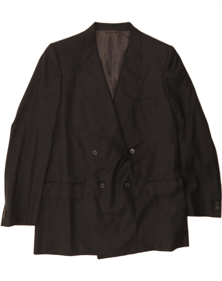 ABLA Mens Double Breasted Blazer Jacket UK 40 Large Grey Vintage Abla and Second-Hand Abla from Messina Hembry 