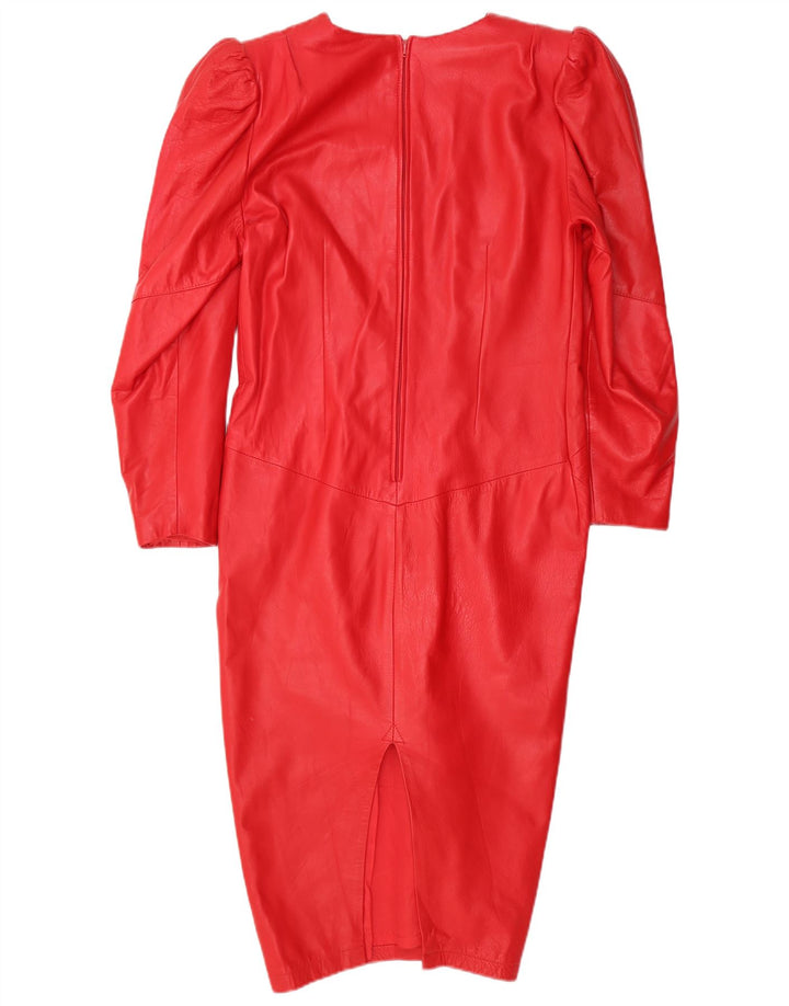 Rochie teacă din piele vintage pentru femei IT 48 XL roșu