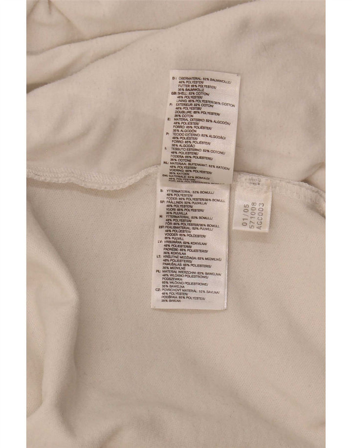 Jachetă de top pentru trening cu grafică Adidas pentru femei UK 10 Small White Colorblock