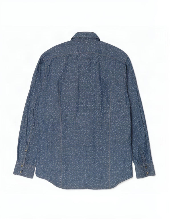 Cămașă pentru bărbați G-Star XL Blue Spotted Linen