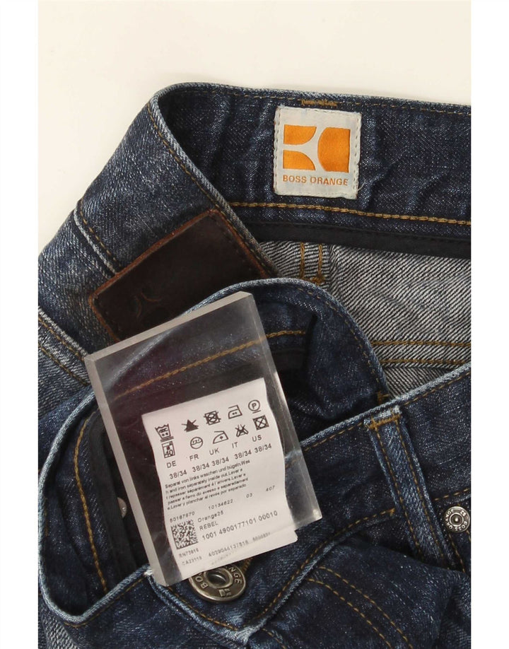 Blugi drepti pentru bărbați Boss Orange, cu ajustare normală, L38 L34, bumbac albastru