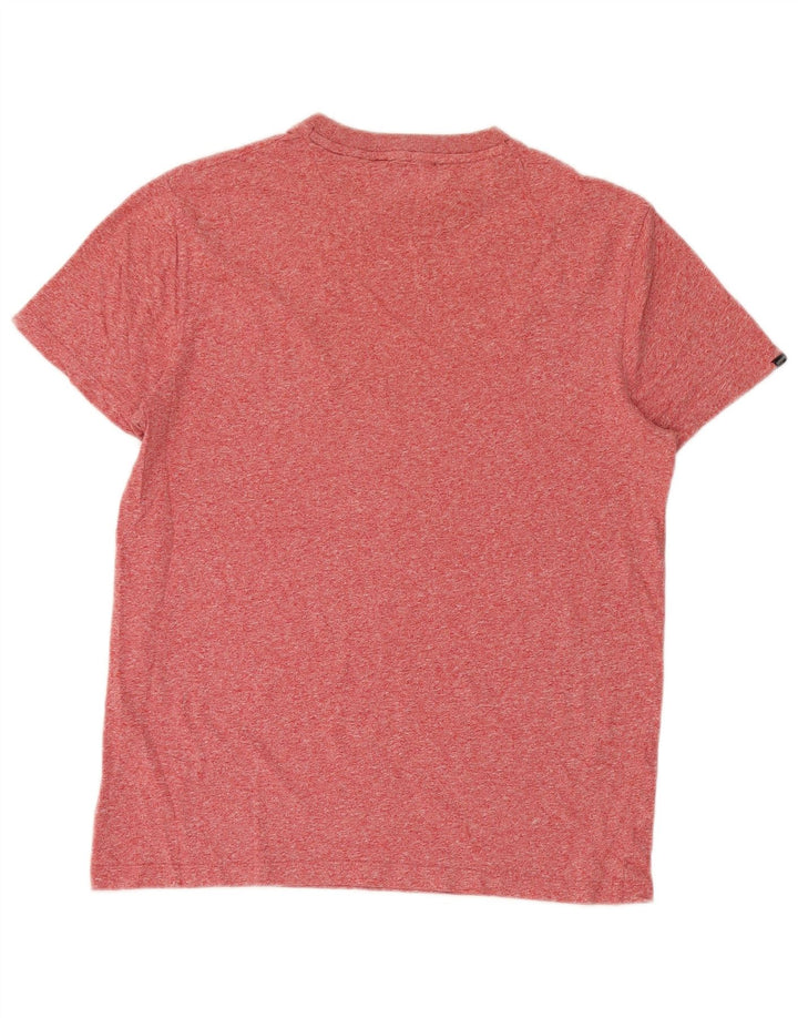 Tricou Superdry pentru bărbați Top, mediu roșu, bumbac cu pete