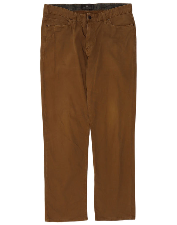 Pantaloni casual drepti pentru bărbați Marks & Spencer W34 L31 bumbac maro