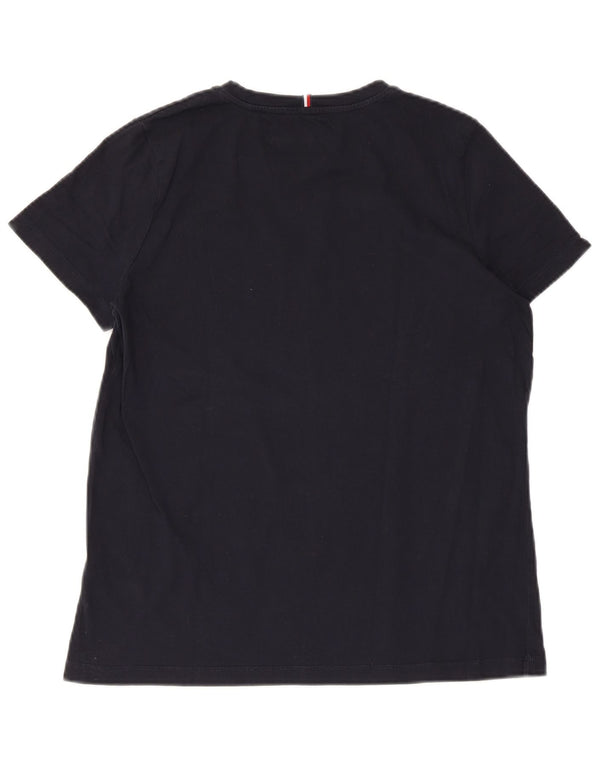 TOMMY HILFIGER Tricou cu grafic pentru femei Top UK 12 Medium Bleumarin Bumbac