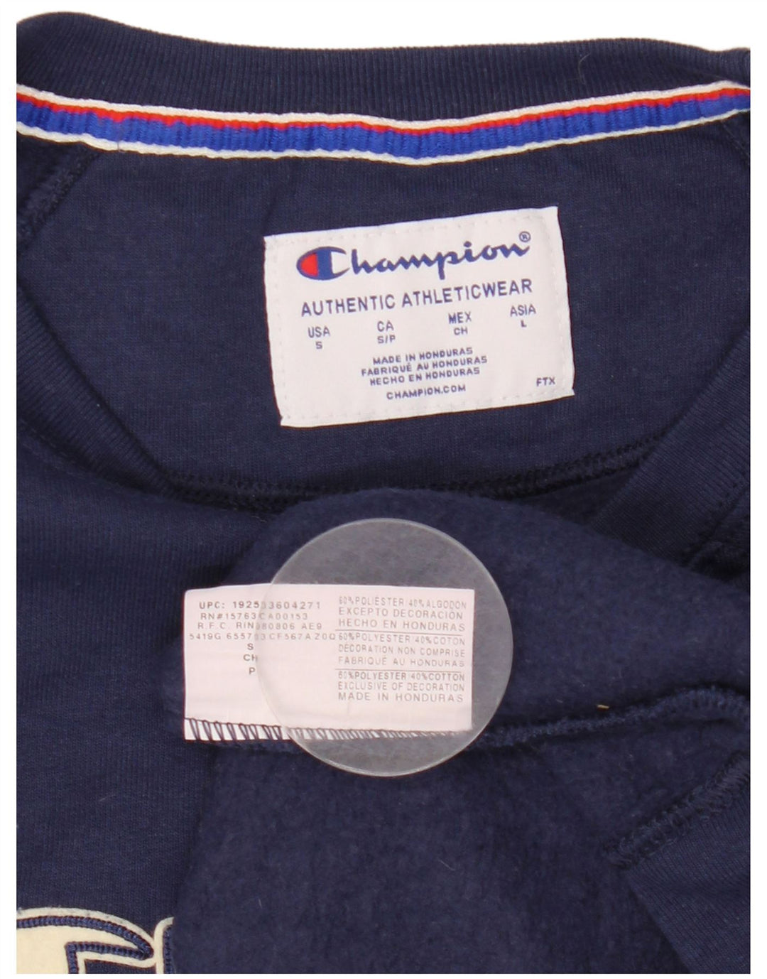 Pulover supradimensionat cu grafic pentru femei Champion UK 10 Small Bleumarin