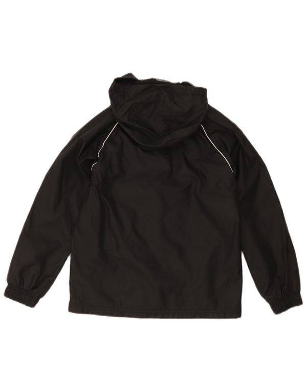 Jachetă de ploaie cu glugă Adidas pentru băieți 7-8 ani poliester negru