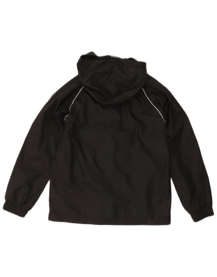 Jachetă de ploaie cu glugă Adidas pentru băieți 7-8 ani poliester negru