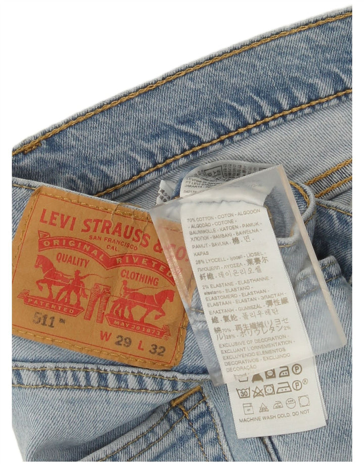 Blugi conici pentru bărbați Levi's 511 W29 L32 Bumbac albastru