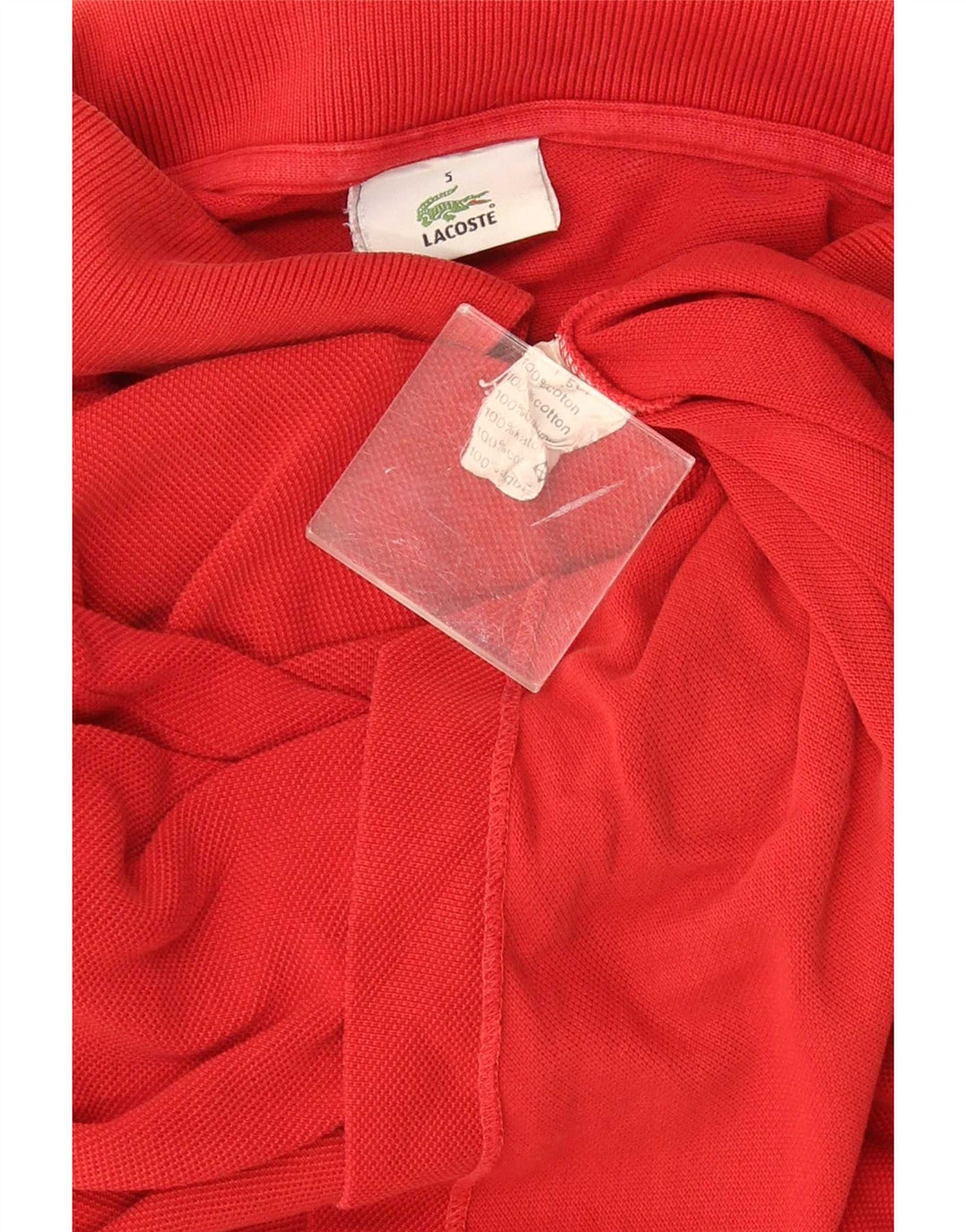 Tricou polo Lacoste pentru bărbați mărimea 5 mare, roșu, bumbac clasic