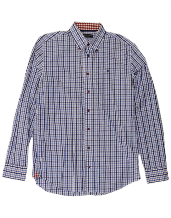 Cămașă pentru bărbați Tommy Hilfiger Mărimea 39 15 1/2 Bumbac cu check albastru mediu