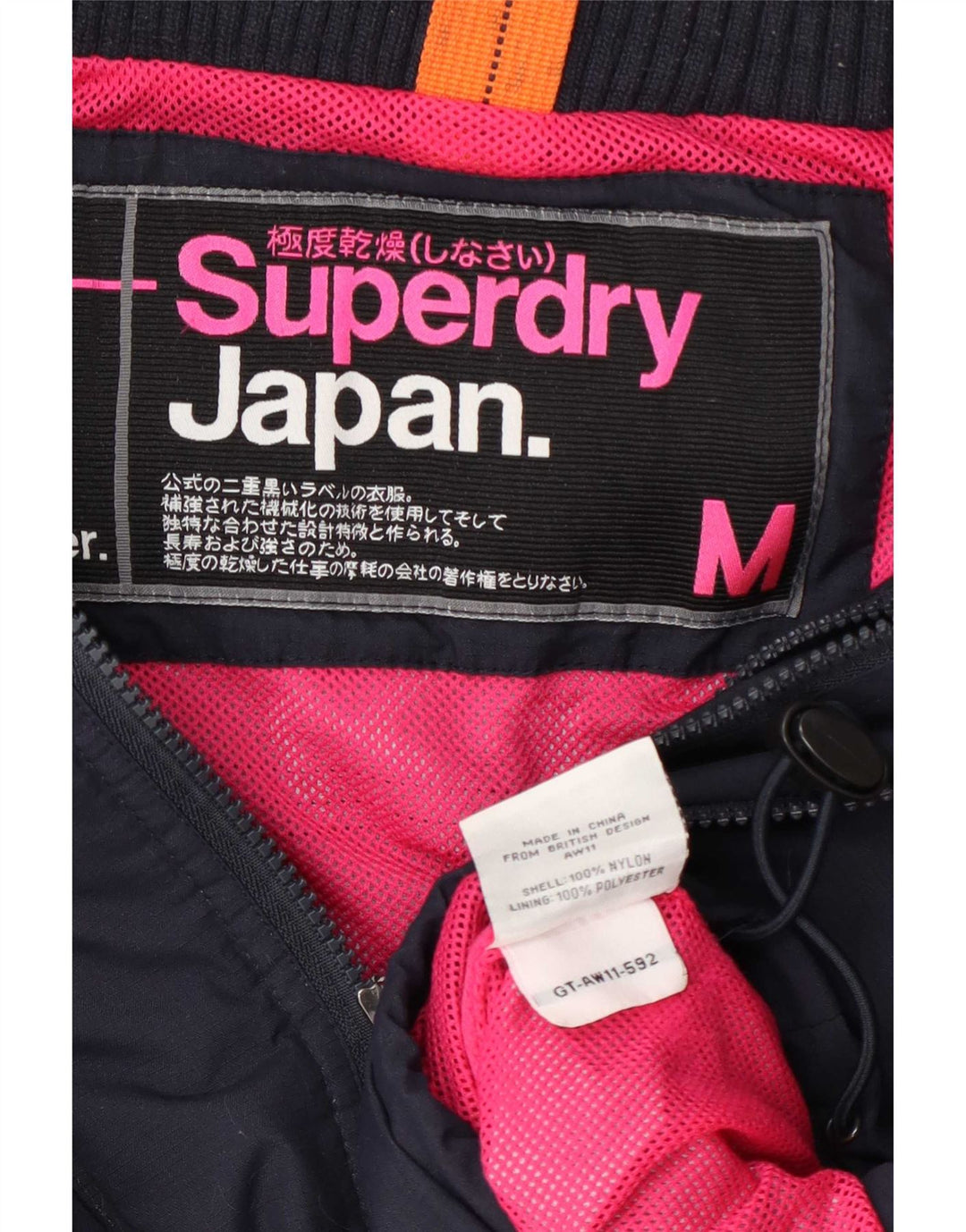 Jachetă de ploaie Superdry pentru femei UK 14 Medium Navy Blue Marine