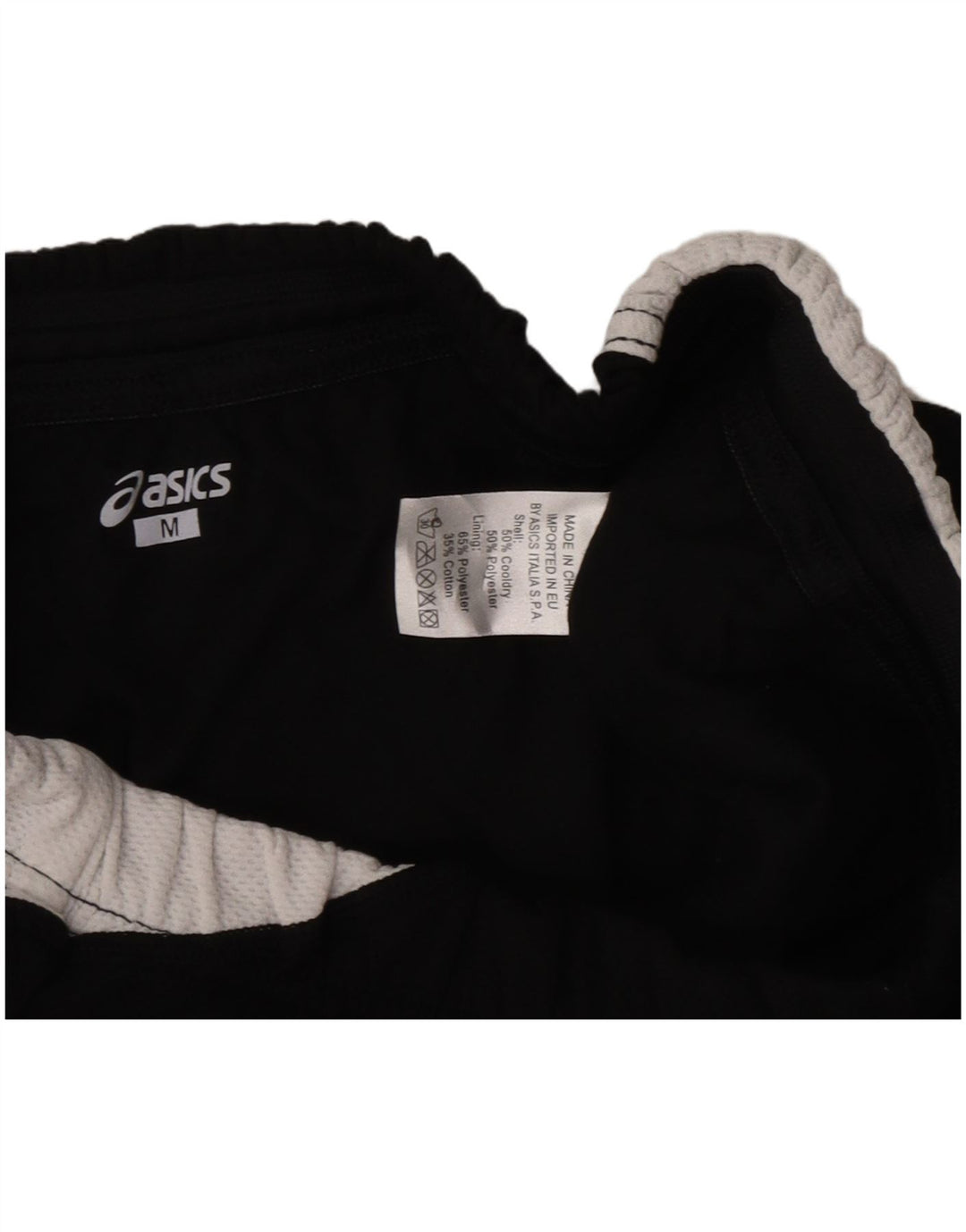 Pantaloni scurti sport grafic Asics pentru femei UK 12 Medium Black Colorblock Poliester
