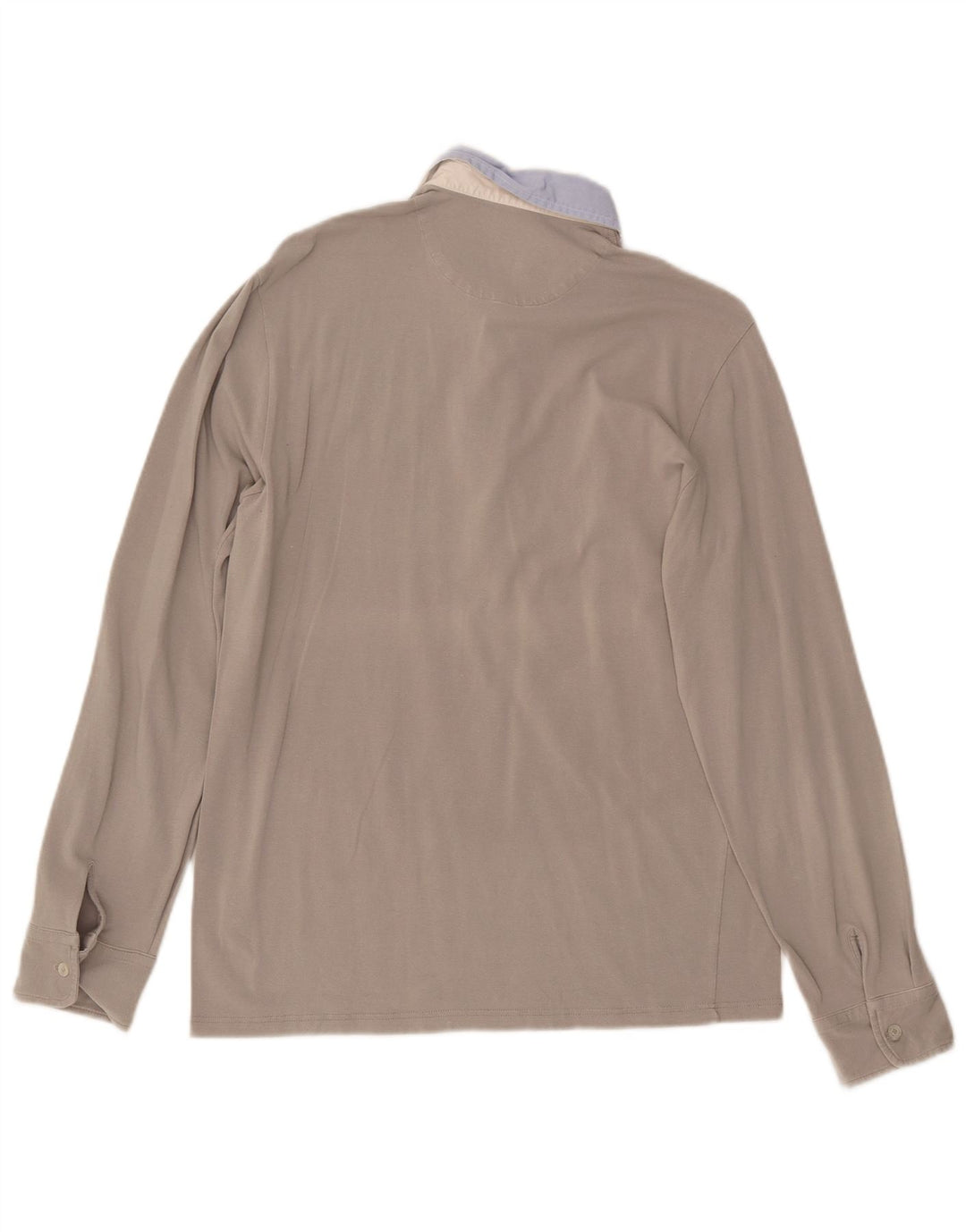 FRED PERRY Tricou polo pentru bărbați cu mânecă lungă, mare, gri, bumbac color bloc