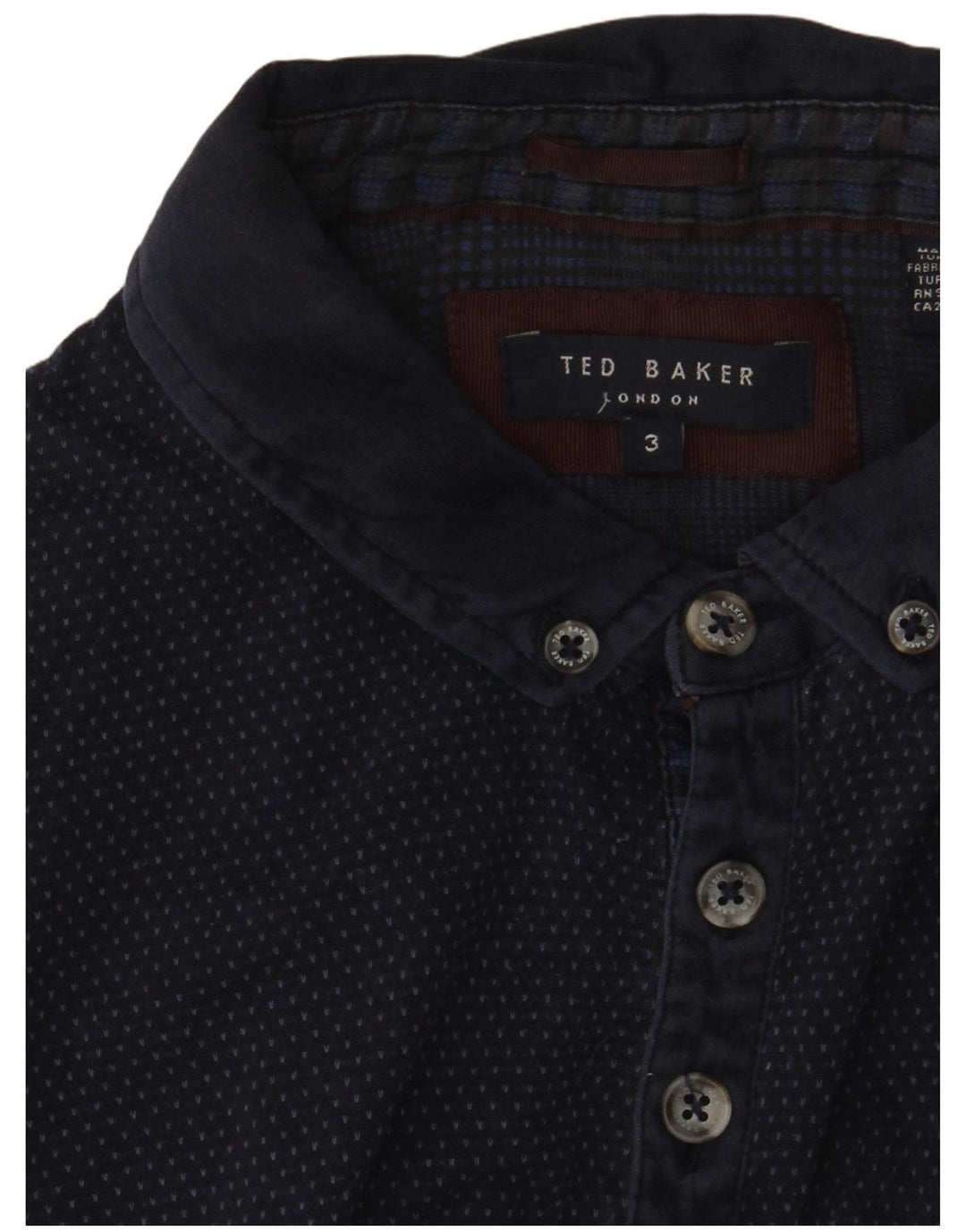 Tricou polo pentru bărbați Ted Baker Mărimea 3 Medium Bleumarin