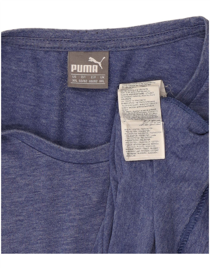 Tricou cu grafică Puma pentru bărbați Top 2XL, poliester cu pete albastre