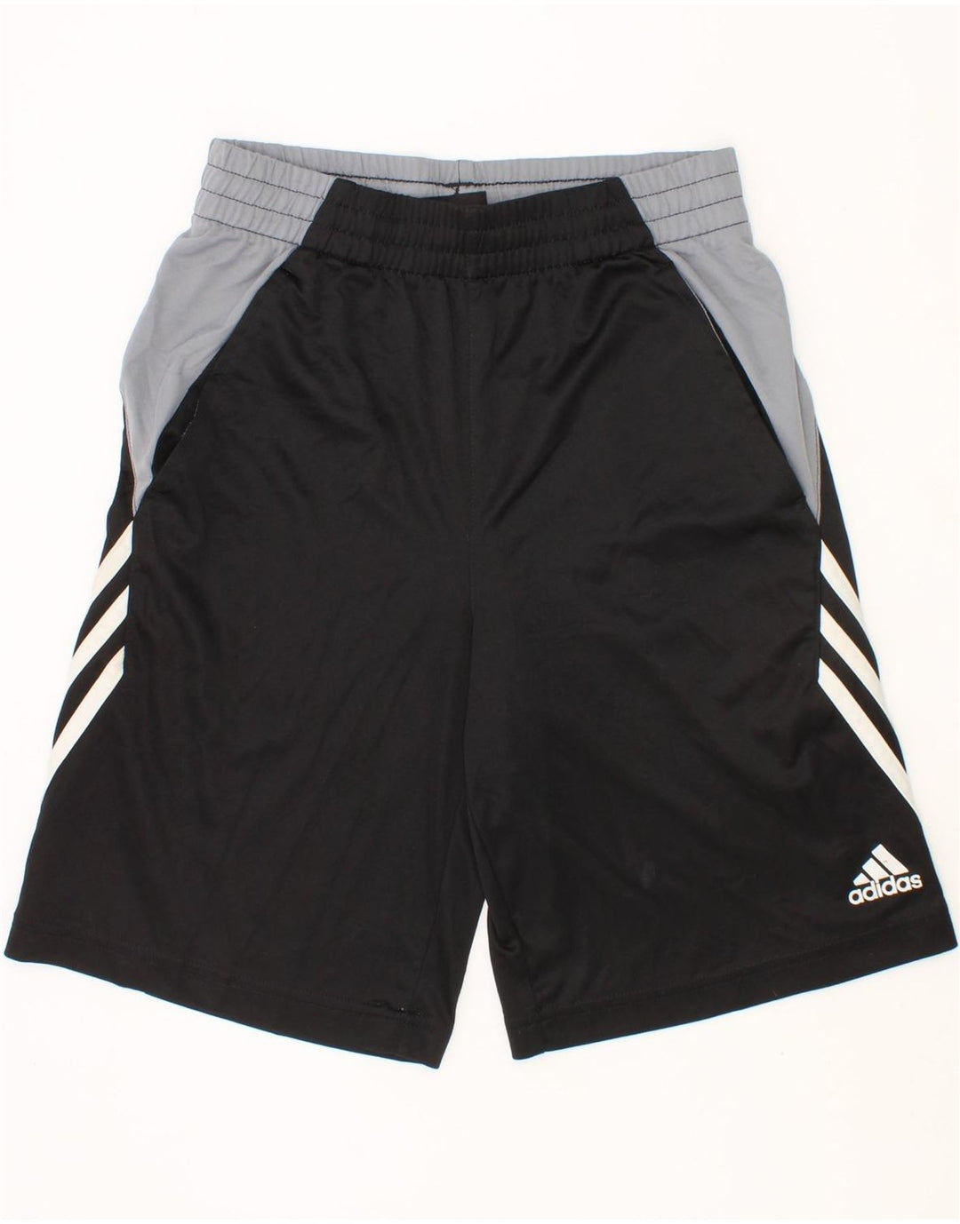 Pantaloni scurți sport ADIDAS pentru băieți 7-8 ani, mici, negru, poliester color bloc