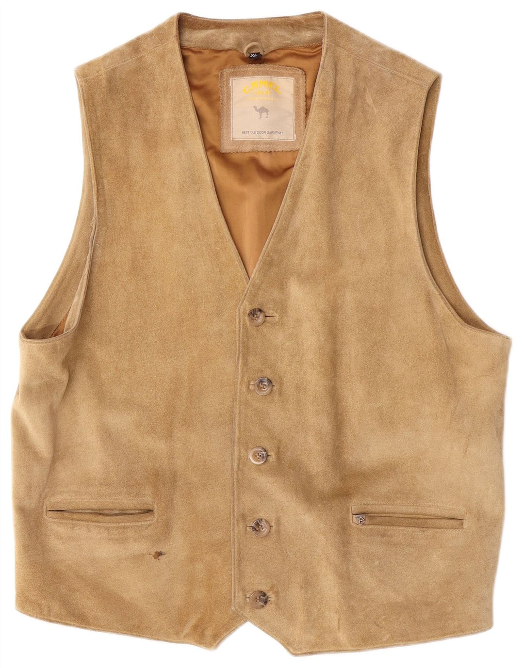Camel Active Gilet Bărbați din piele intoarsa XL Bej