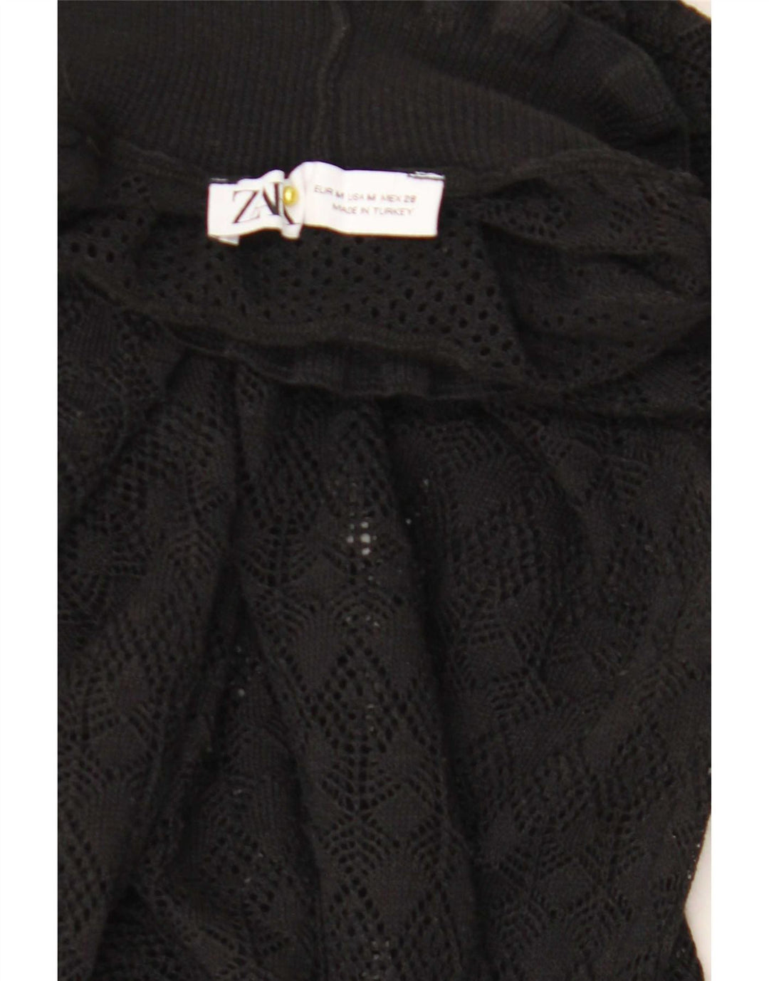 Pulover cu gât țestoasă pentru femei Zara UK 12 Medium Negru