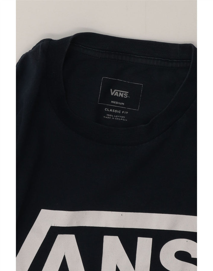 Tricou grafic pentru bărbați VANS Classic Fit Top mediu din bumbac bleumarin