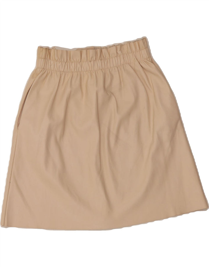 ZARA Womens A-Line Skirt Large W30  Beige Polyester Vintage Zara and Second-Hand Zara from Messina Hembry 