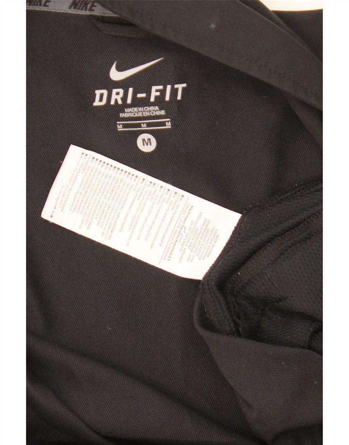 Jachetă de top pentru trening Nike Dri Fit pentru bărbați, negru mediu, poliester bloc de culoare