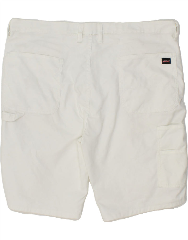 DICKIES Mens Cargo Shorts W40 XL White Polyester Vintage Dickies and Second-Hand Dickies from Messina Hembry 