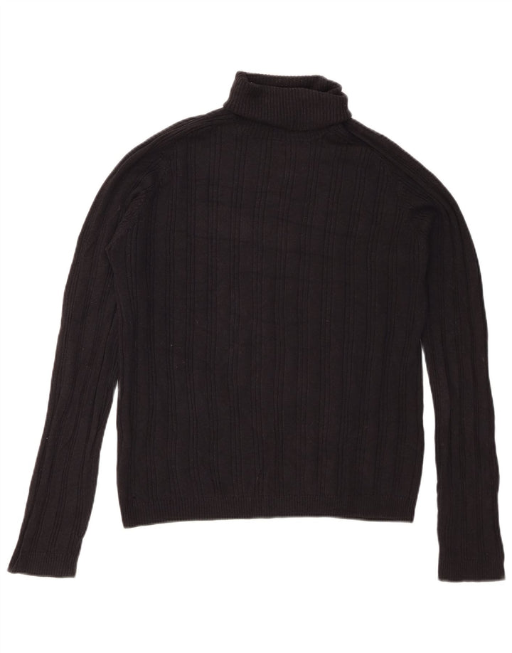 Pulover pentru bărbați Zara cu gât rulat, mare, negru