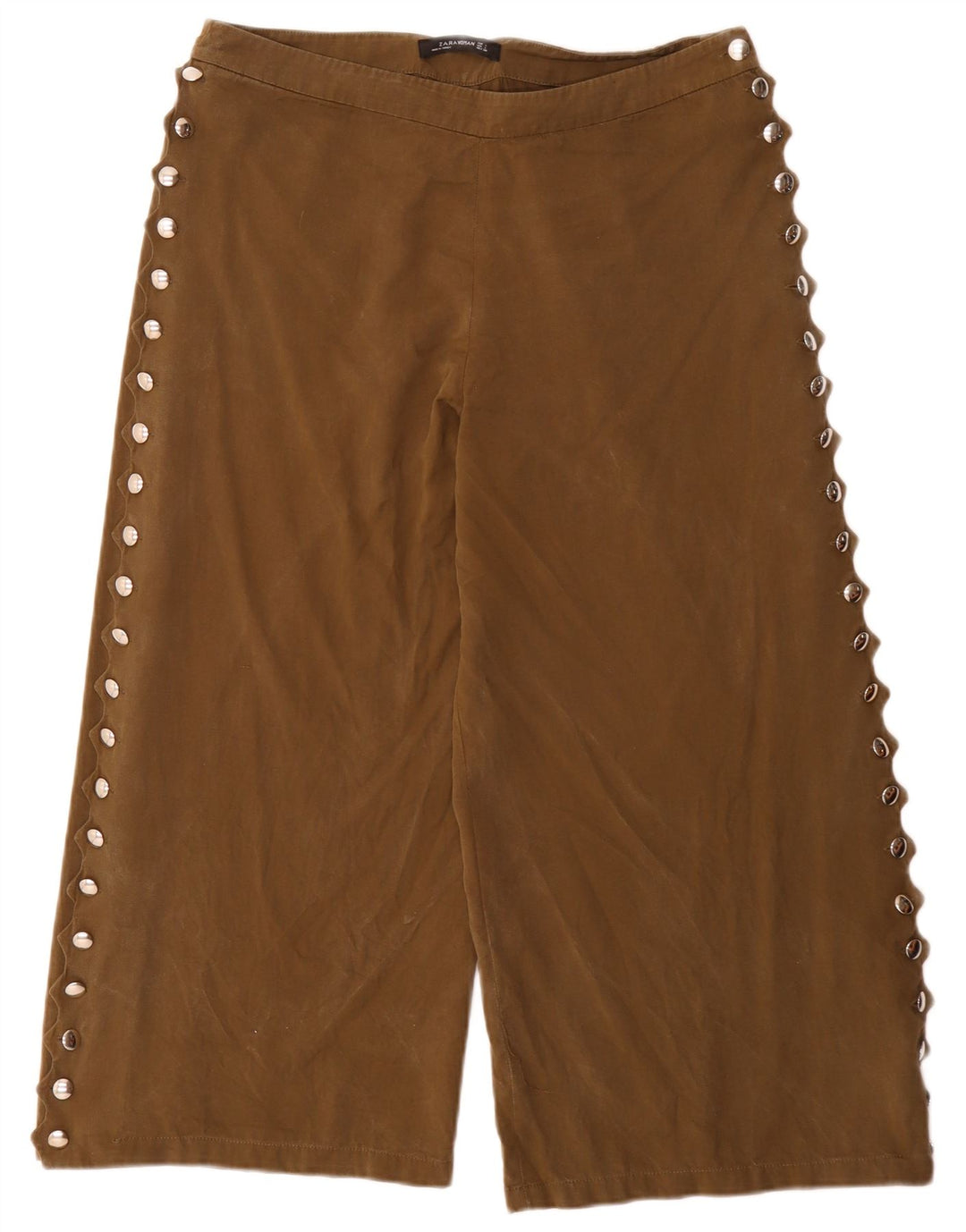 Pantaloni Capri pentru femei Zara L32 L24 Kaki