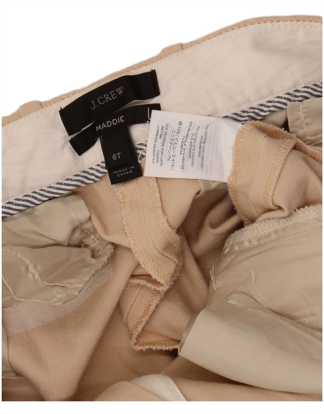 J. CREW Pantaloni de costum Maddie slim pentru femei US 6 Medium W30 L32 Bej Bumbac