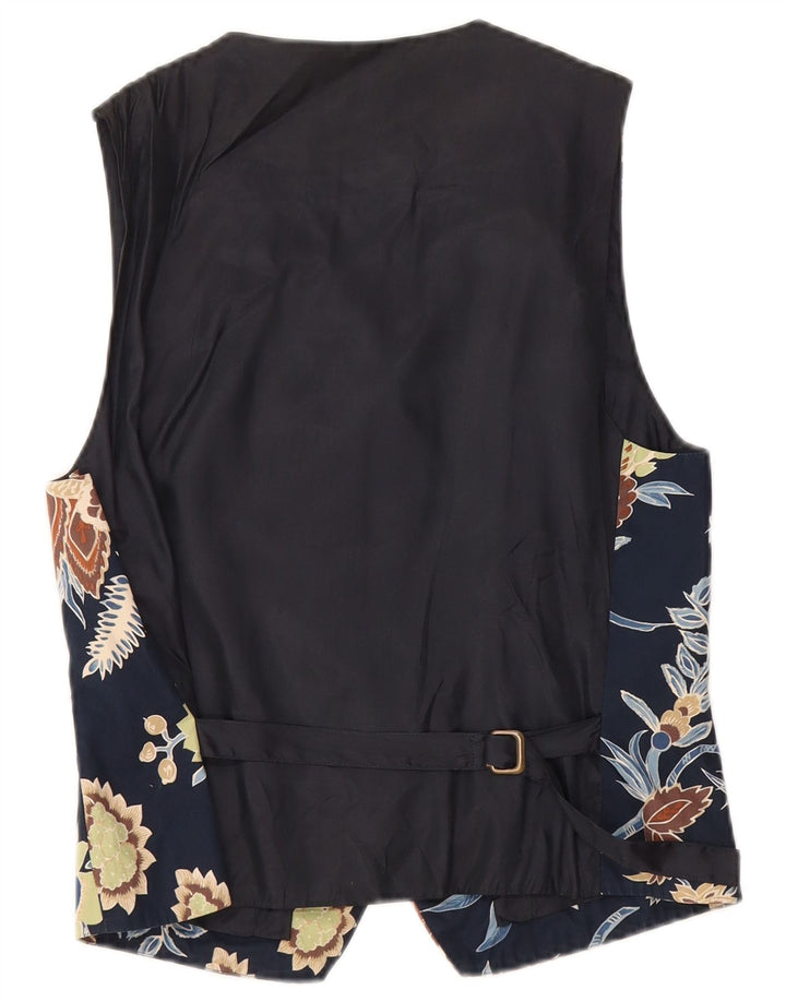 Vestă Vintage pentru Damă IT 44 Medium Bleumarin Bumbac Floral