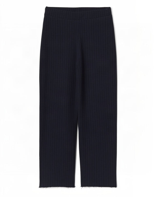 Pantaloni casual pentru femei cu talie înaltă Zara L30 L29 bleumarin cu dungi