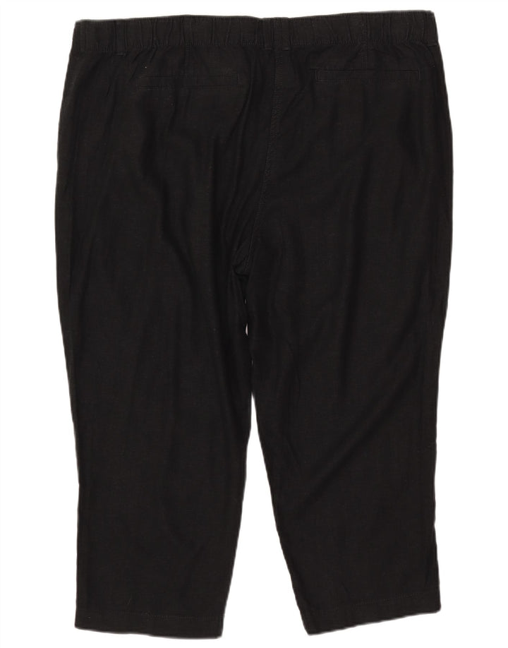 Pantaloni Capri subțiri pentru femei Marks & Spencer UK 20 2XL W40 L22 in negru