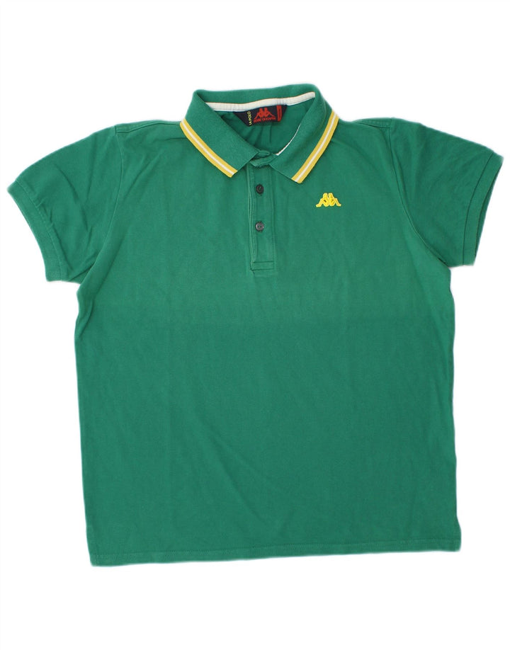 Tricou polo pentru bărbați Kappa, bumbac verde mediu
