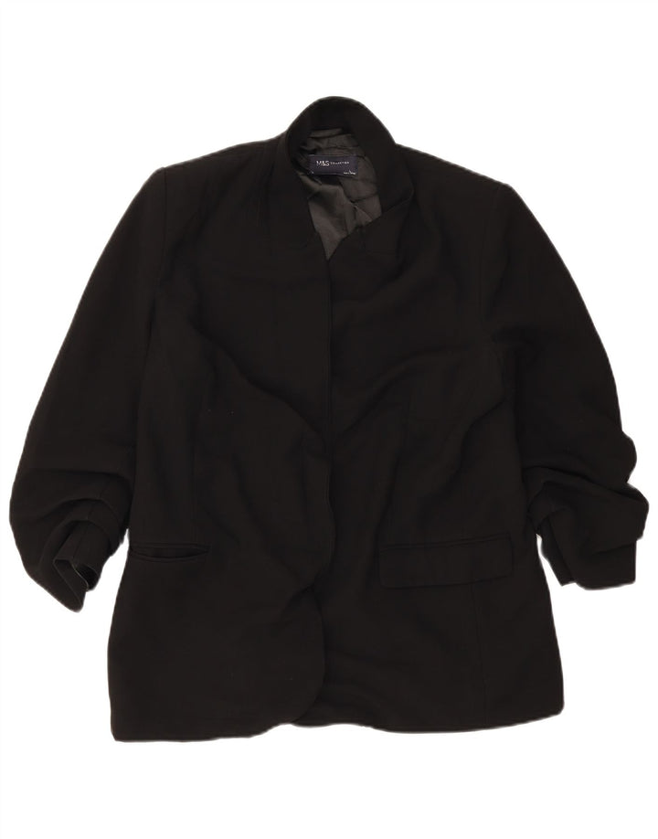 Jachetă pentru femei Marks & Spencer Open Blazer UK 14, mare, negru, poliester