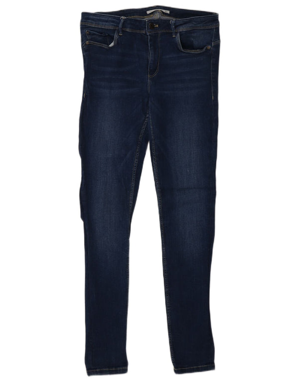Blugi super skinny pentru femei Zara EU 42 Large W32 L30 Bumbac bleumarin
