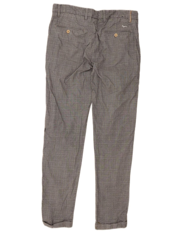 Pantaloni chino slim pentru bărbați Harmont & Blaine IT 48 Medium W30 L30 Gri Check