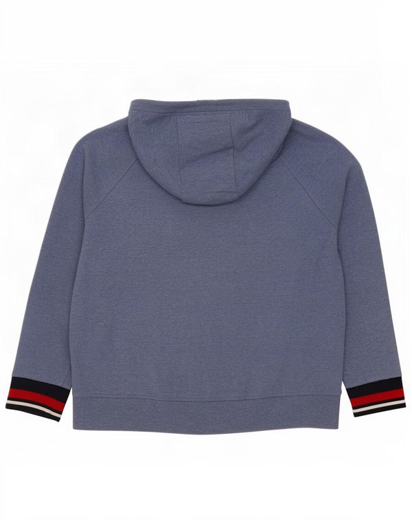 Pulover cu capota cu grafic Tommy Hilfiger pentru femei UK 16, mare, albastru, color block