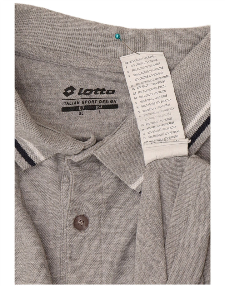 Tricou polo pentru bărbați Lotto XL bumbac gri