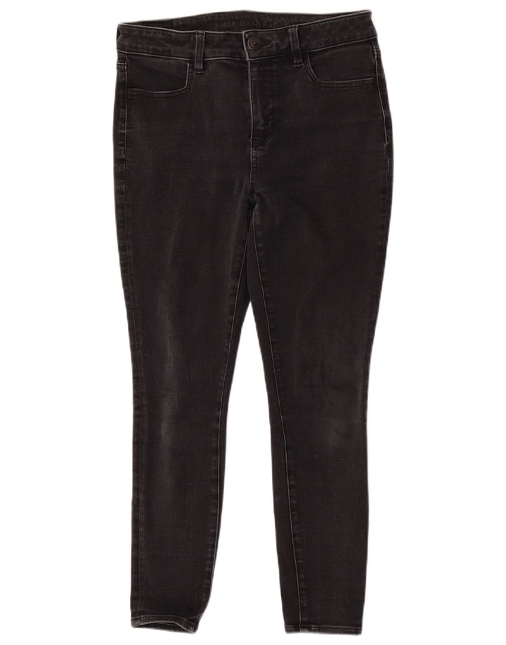 American Eagle blugi skinny pentru femei US 8 Medium W30 L26 bumbac negru
