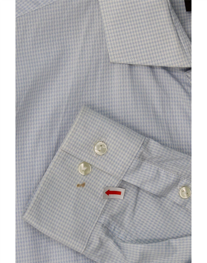 CALVIN KLEIN Mens Abstract Pattern Shirt Size 16 1/2 42 Large Blue Vintage Calvin Klein and Second-Hand Calvin Klein from Messina Hembry 