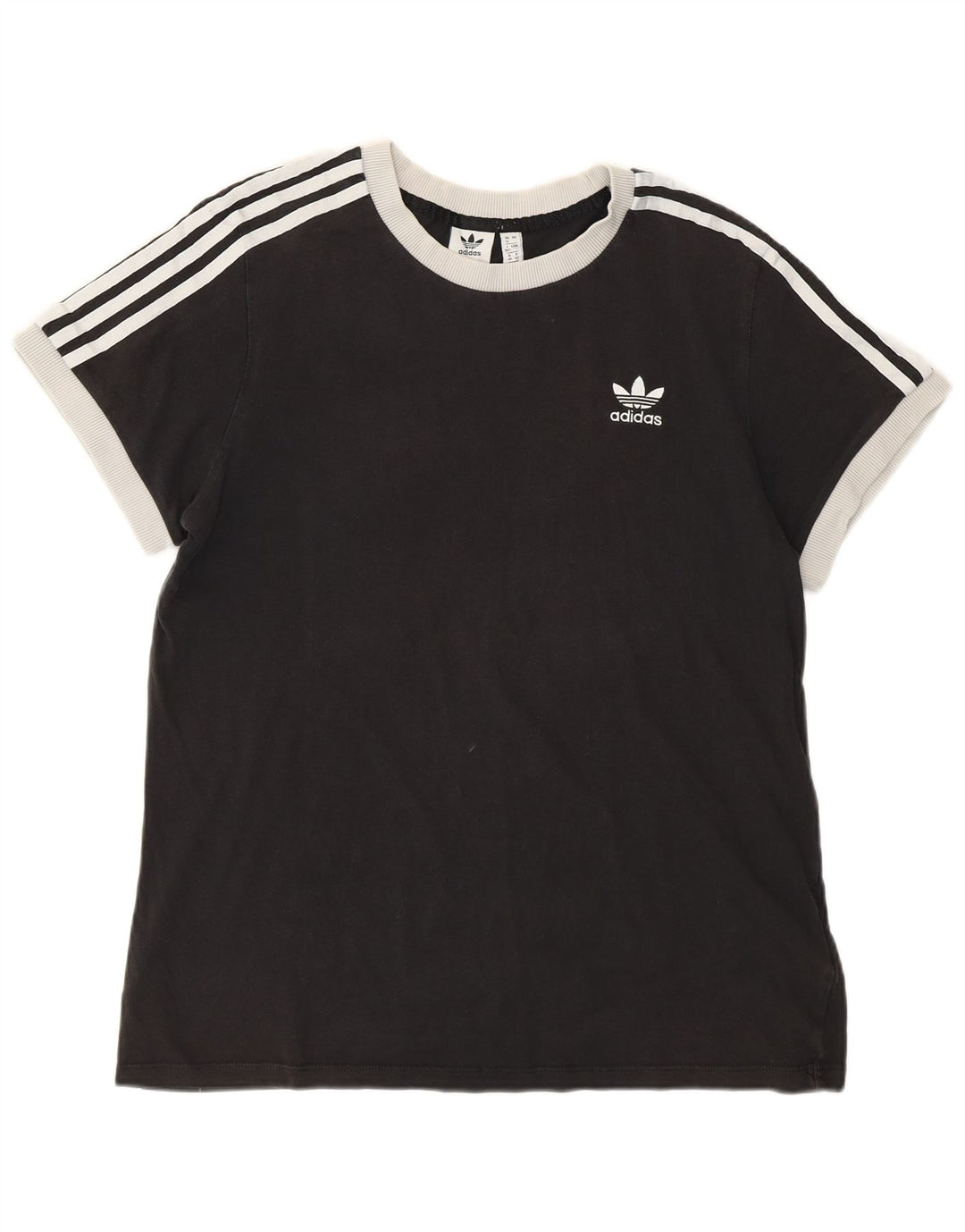 Tricou grafic ADIDAS pentru femei Top UK 12 Medium Black Bumbac