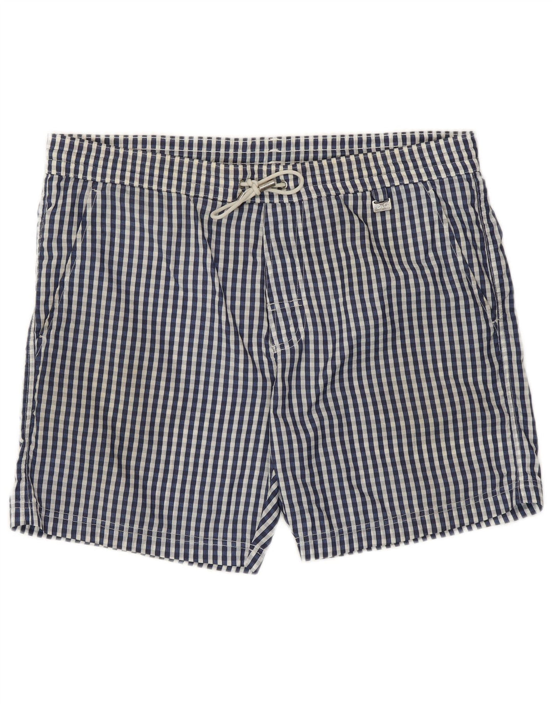 Pantaloni scurți de înot pentru bărbați Dolce & Gabbana, cu carouri mari, albastre