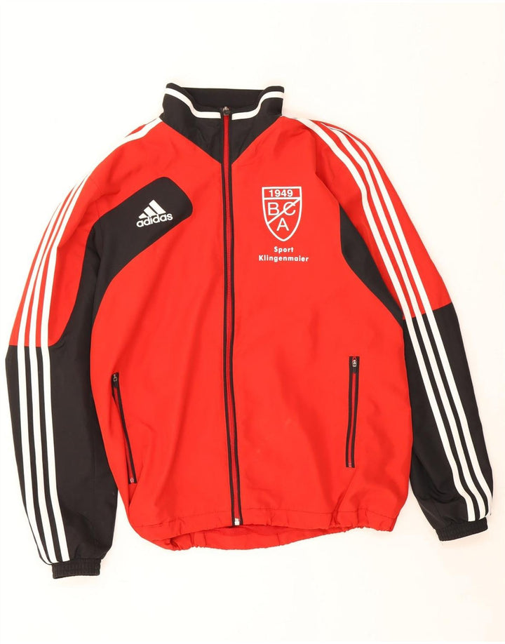 Jachetă de top pentru trening grafic Adidas pentru bărbați UK 40/42 Medium Red Colorblock