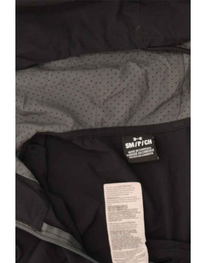 Jachetă de ploaie cu glugă pentru bărbați Under Armour UK 36 Small Black Colorblock