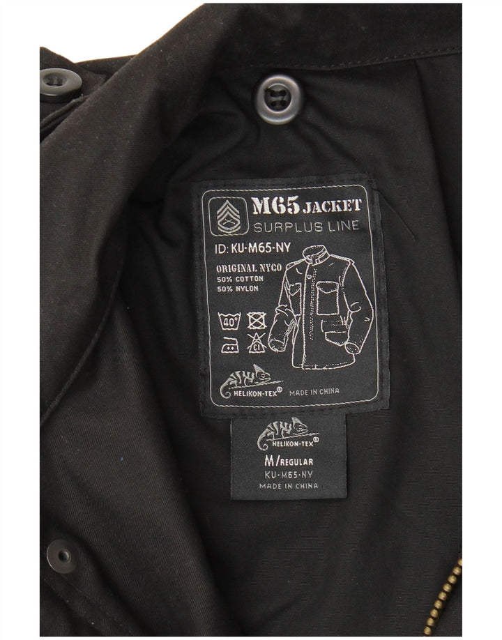 Jachetă militară vintage pentru bărbați, cu ajustare normală, UK 38, bumbac mediu negru