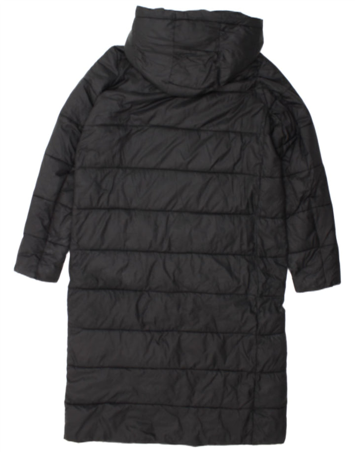 Palton căptușit cu glugă pentru femei Zara UK 14 Medium Black Nylon