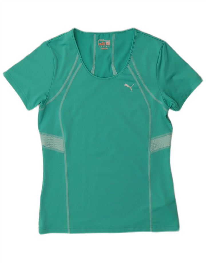 Puma Tricou pentru femei Top UK 12 Medium Green Colorblock Poliester