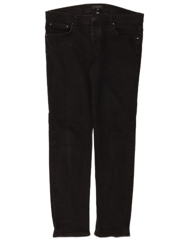 Blugi subțiri pentru bărbați Ted Baker W34 L30 poliester negru