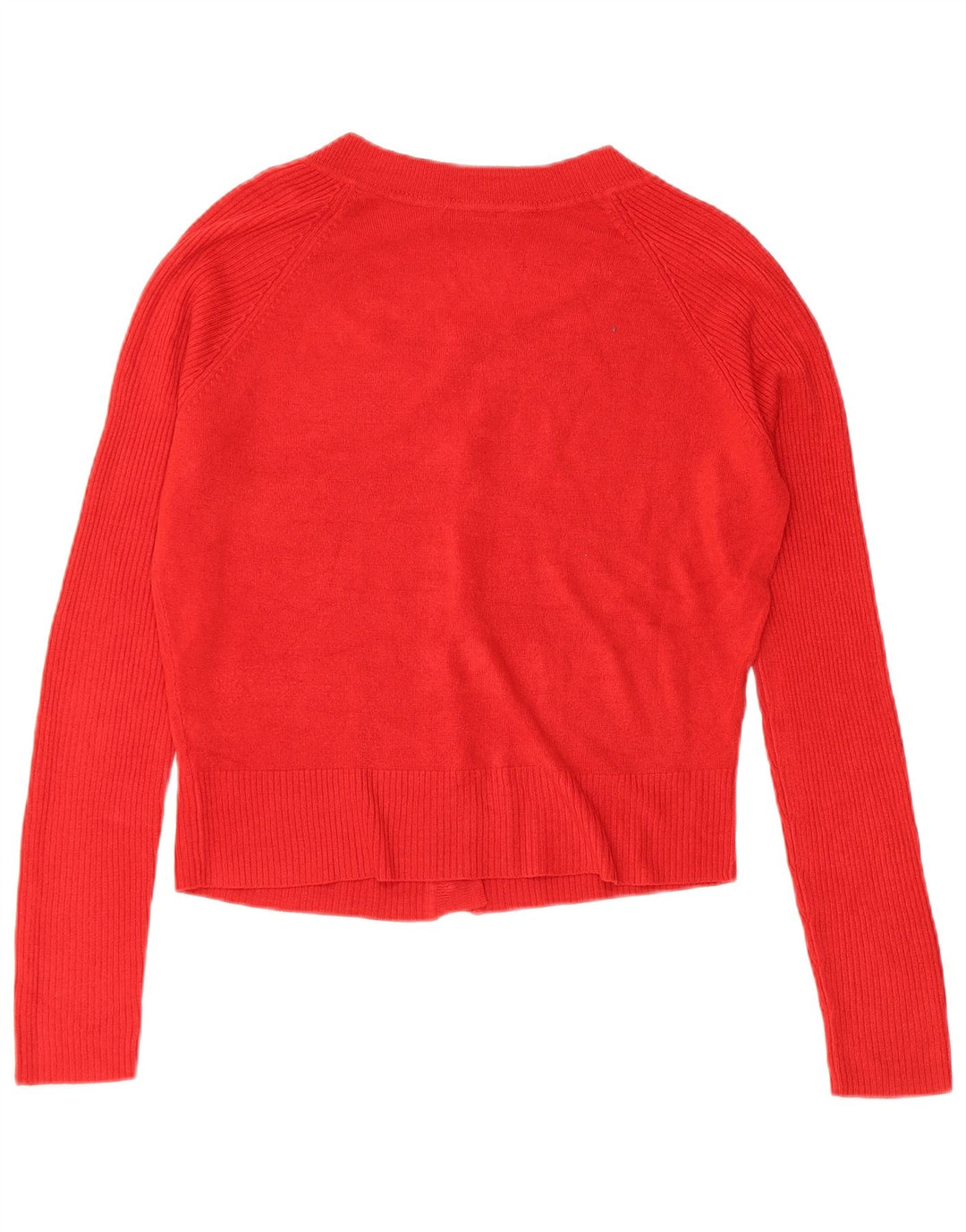 MARKS & SPENCER Pulover cardigan crop pentru femei UK 12 Medium Red Acrylic